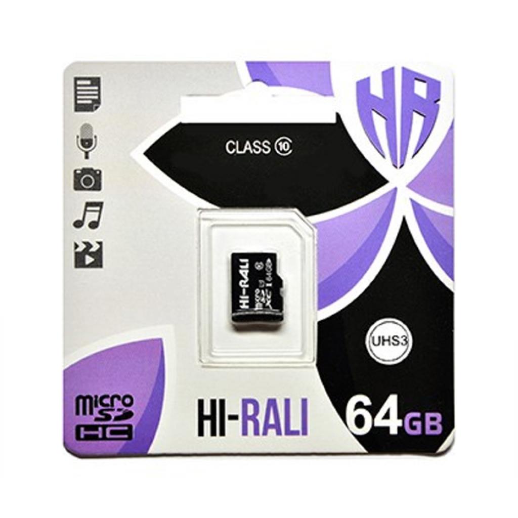 Карта пам'яті Hi-Rali 64GB microSDXC class 10 UHS-I (HI-64GBSDCL10-00)