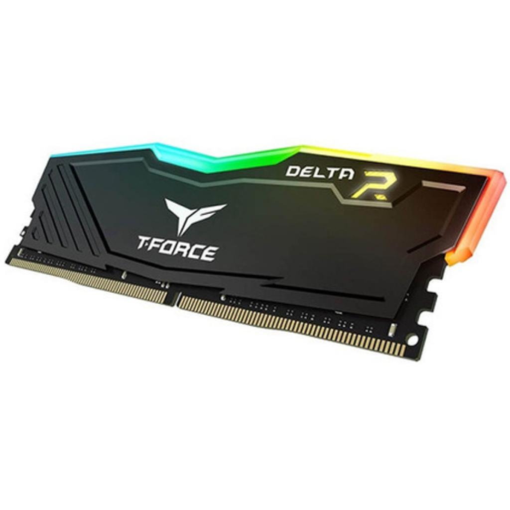 Модуль памяти для компьютера DDR4 8GB 3200 MHz T-Force Delta Black RGB Team (TF3D48G3200HC16C01) изображение 2