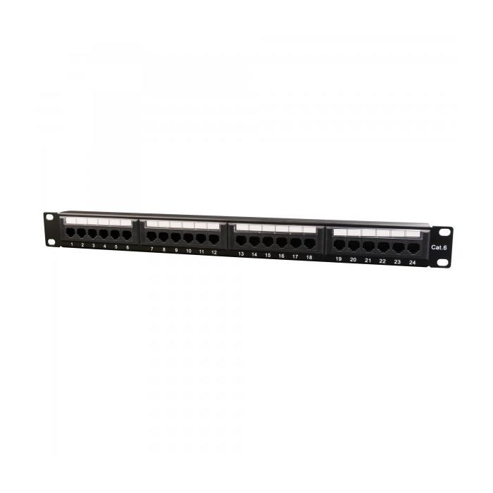 Патч-панель 19" 24xRJ-45 UTP cat.6, 1U, тип 110 Cablexpert (NPP-C624CM-001)