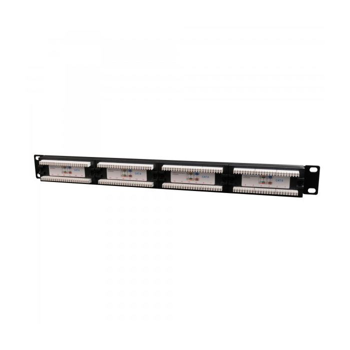 Патч-панель 19" 24xRJ-45 UTP cat.6, 1U, тип 110 Cablexpert (NPP-C624CM-001) изображение 2