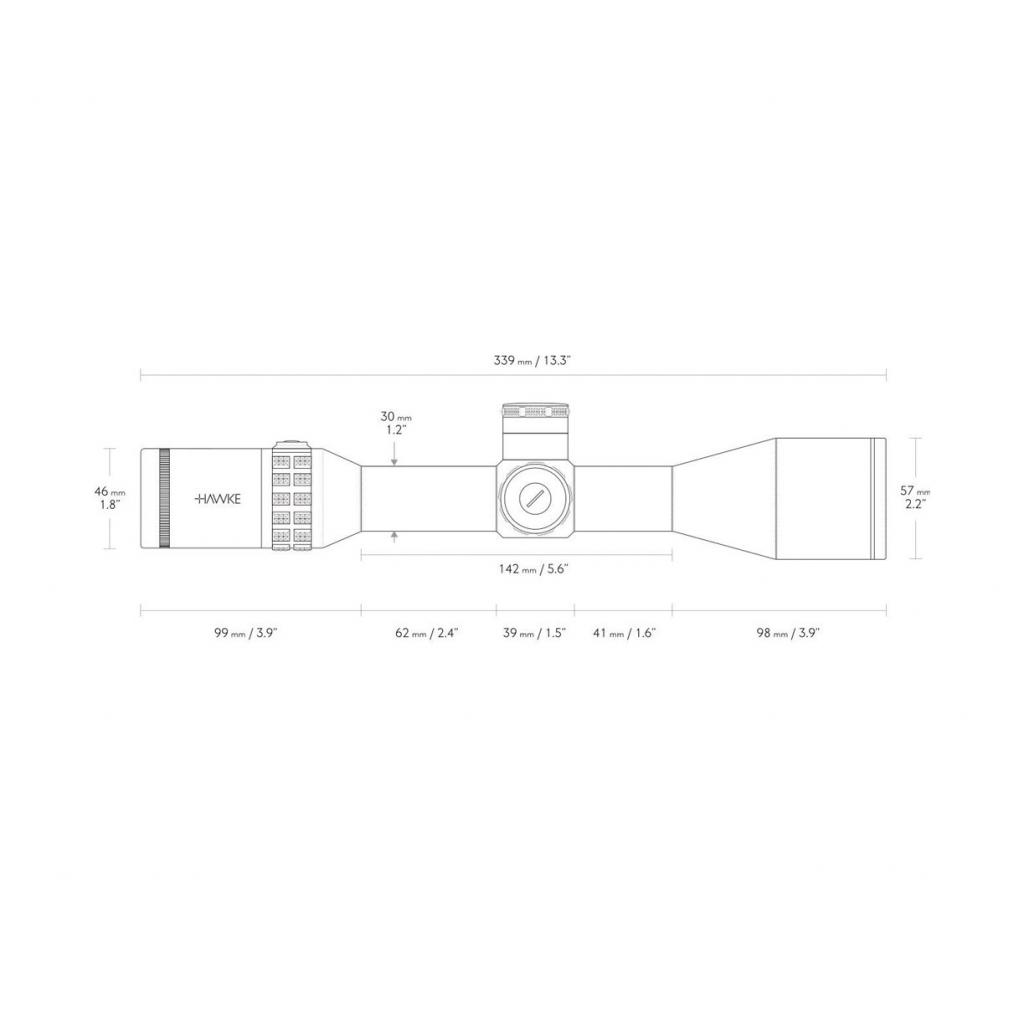 Оптичний приціл Hawke SideWinder 4-16х50 SF FFP корпус 30 мм (17450) зображення 3