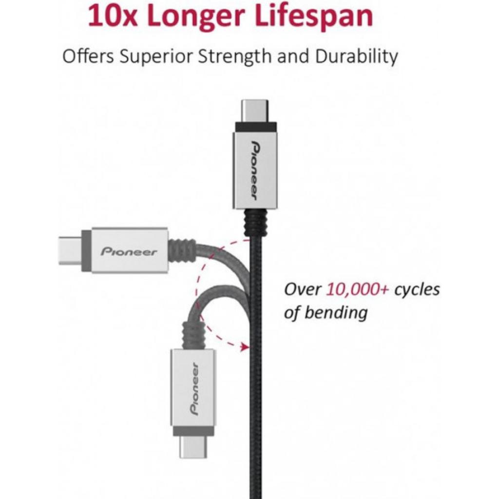 Дата кабель USB-C to USB-C 1.0m DuPont Kevlar 3A Pioneer (APS-uCC2-S100) зображення 3