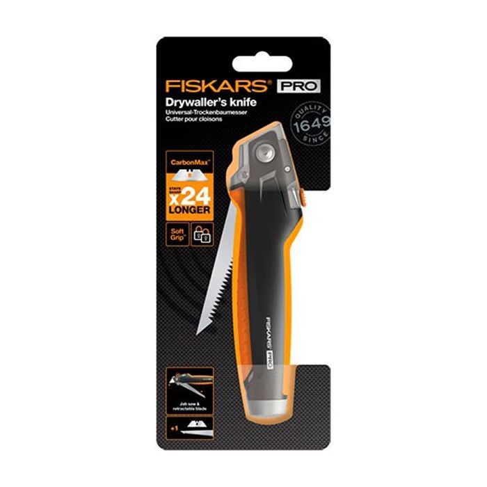 Ніж монтажний Fiskars CarbonMax Drywaller Utility Knife (1027226) зображення 3