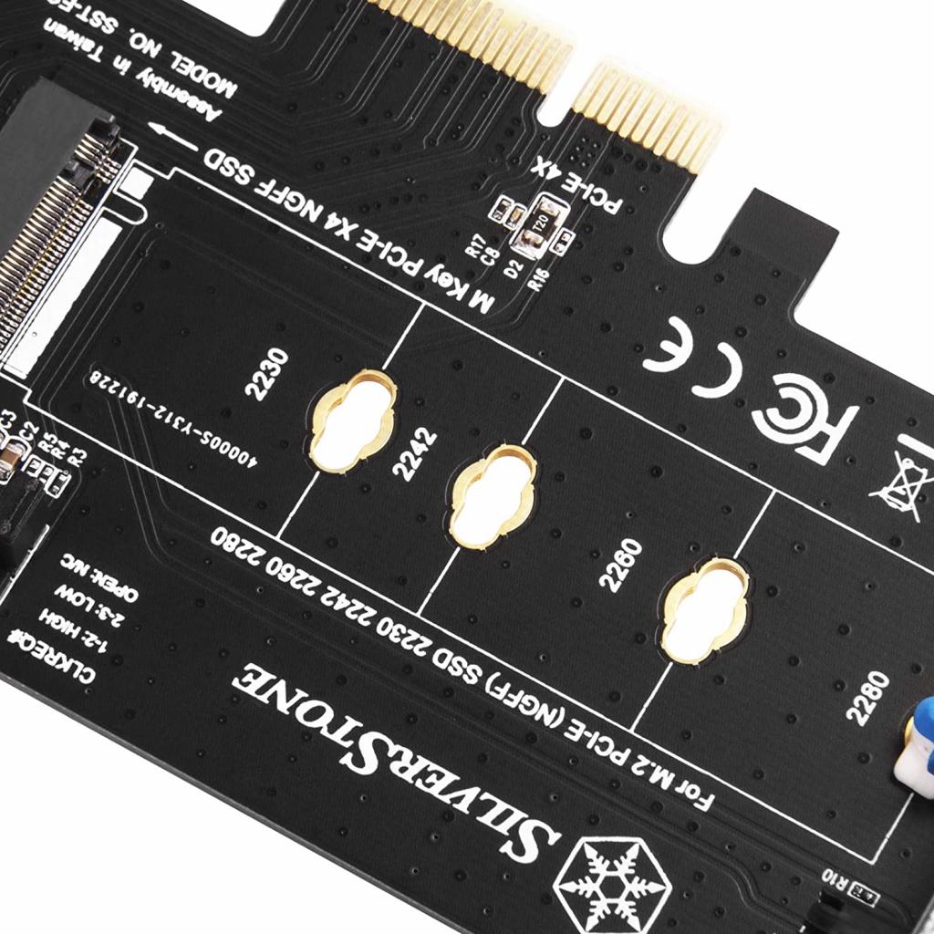 Плата расширения Silver Stone PCIe x4 до SSD m.2 NVMe 2230, 2242, 2260, 2280 (SST-ECM21-E) изображение 4