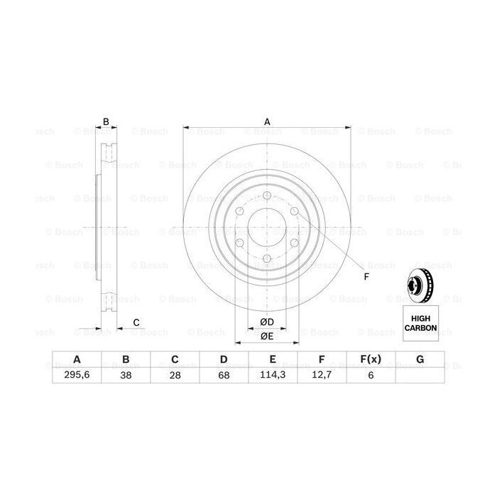 Гальмівний диск Bosch 0 986 479 356 зображення 5