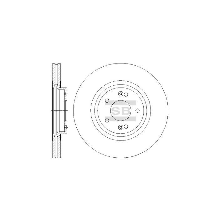 Тормозной диск HI-Q SD1075