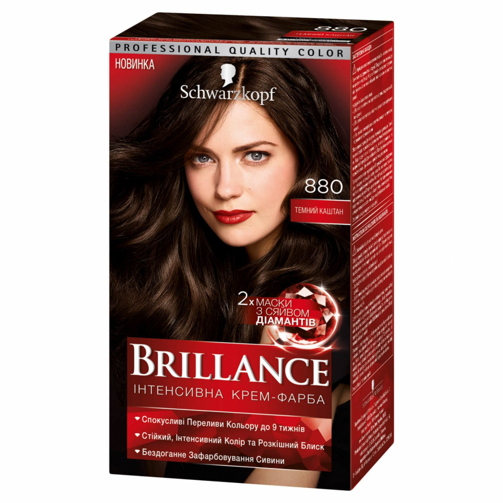 Краска для волос Brillance 880-Темный каштан 142.5 мл (4015000535335)