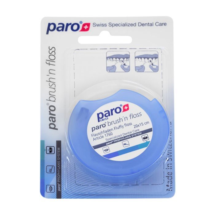 Зубная нить Paro Swiss brush'n floss суперфлосс 20 x 15 см (7610458017609) изображение 2