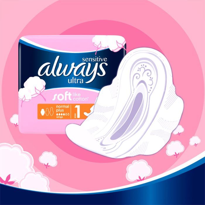 Гигиенические прокладки Always Ultra Sensitive Normal размер 1 20 шт. (4015400213932) изображение 4