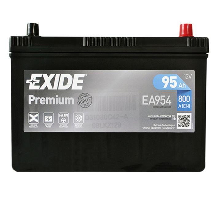 Аккумулятор автомобильный EXIDE PREMIUM 95A (EA954)