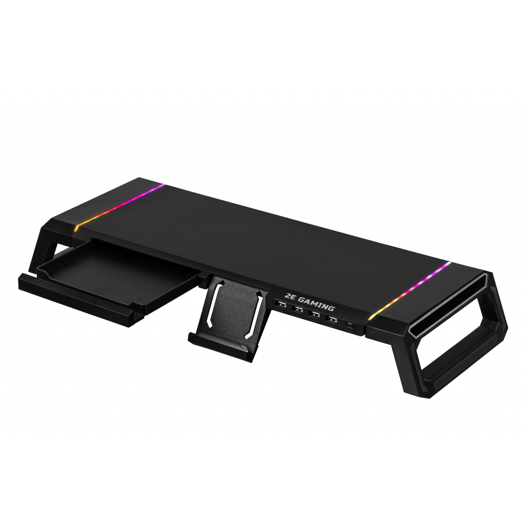 Подставка для монитора 2E GAMING, USB hub, backlight / RGB, White (2E-CPG-007-WT) изображение 5