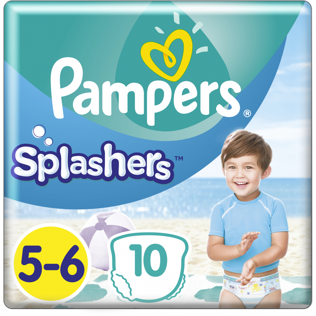 Подгузники Pampers для плавания Splashers Размер 5-6 (14+ кг) 10 шт (8001090728951)