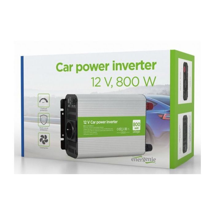 Автомобільний інвертор EnerGenie 12V/220V 800 Вт (EG-PWC800-01) зображення 4