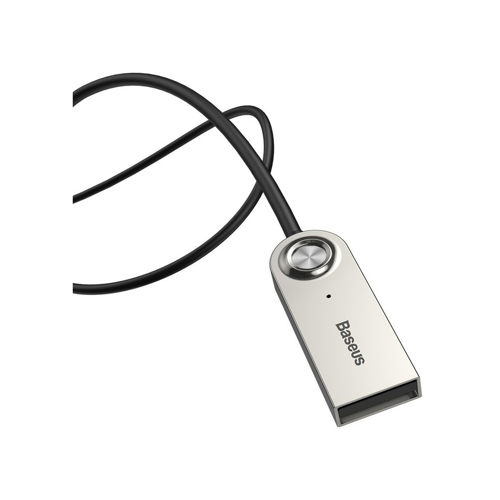 FM модулятор Baseus Bluetooth Audio Adapter AUX/USB with mic (CAB01-01) Silver (CAB01-01) зображення 2