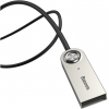 FM модулятор Baseus Bluetooth Audio Adapter AUX/USB with mic (CAB01-01) Silver (CAB01-01) зображення 2