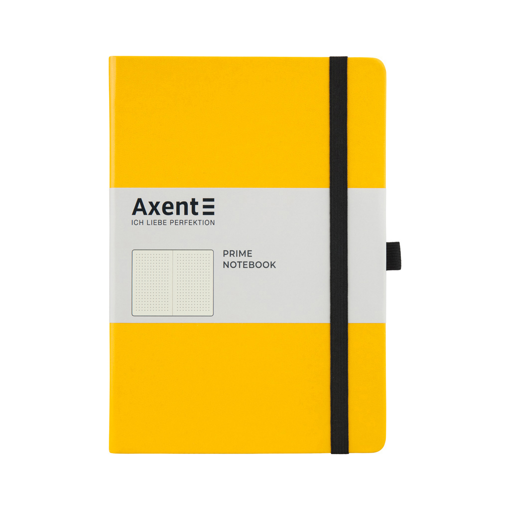 Блокнот Axent Partner Prime 145х210 мм A5 96 листов в точку Желтый (8304-08-A)