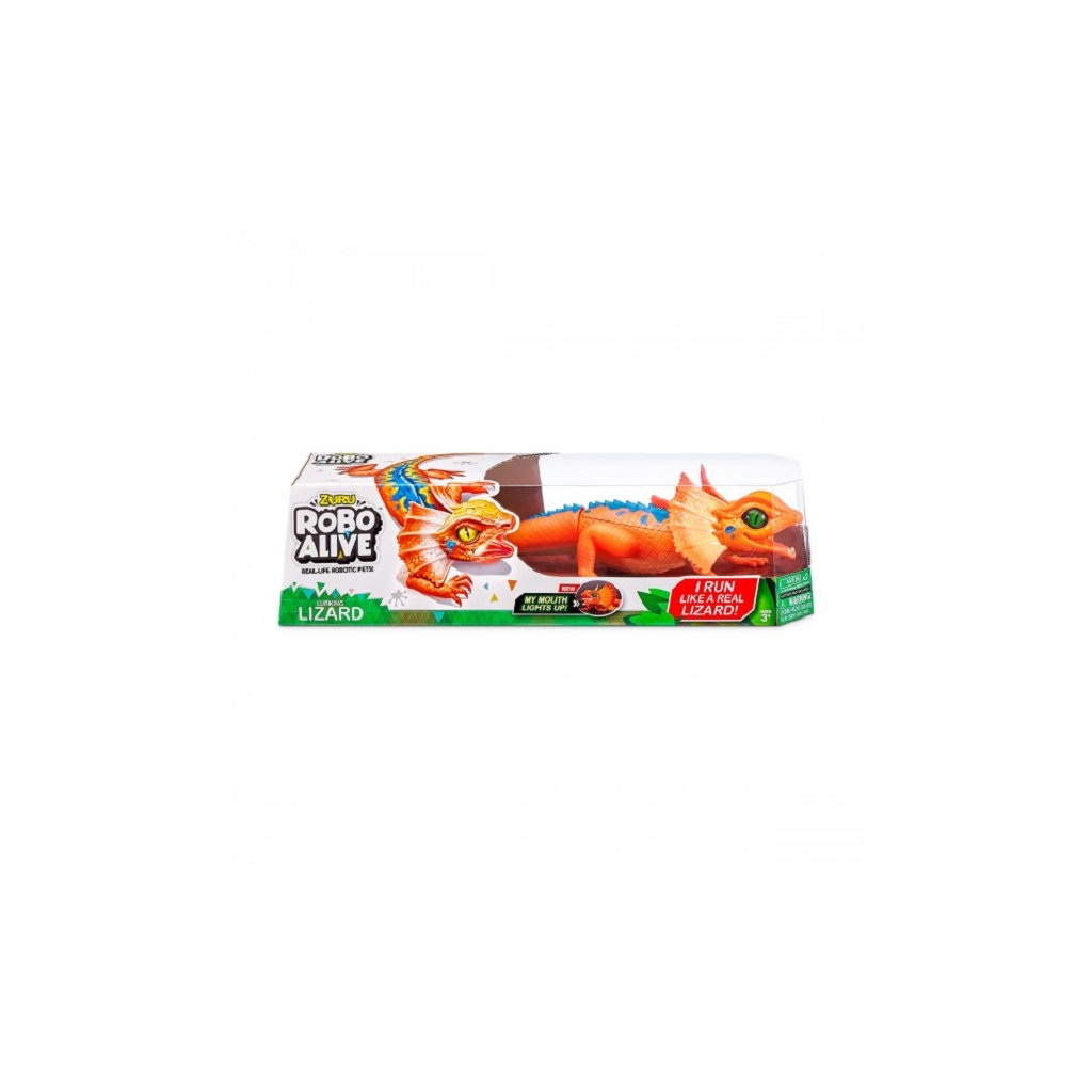 Интерактивная игрушка Pets & Robo Alive Оранжевая плащеносная ящерица (7149-2) изображение 6