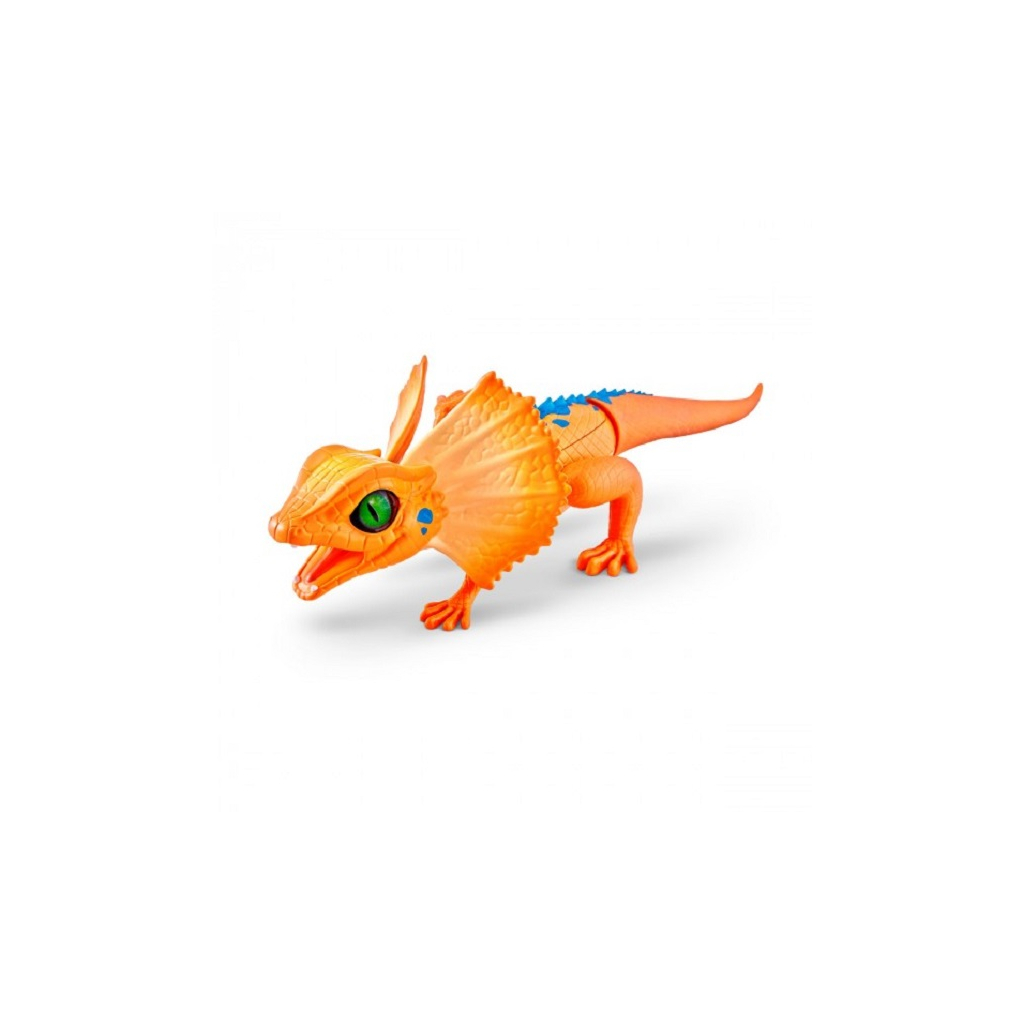 Интерактивная игрушка Pets & Robo Alive Оранжевая плащеносная ящерица (7149-2)