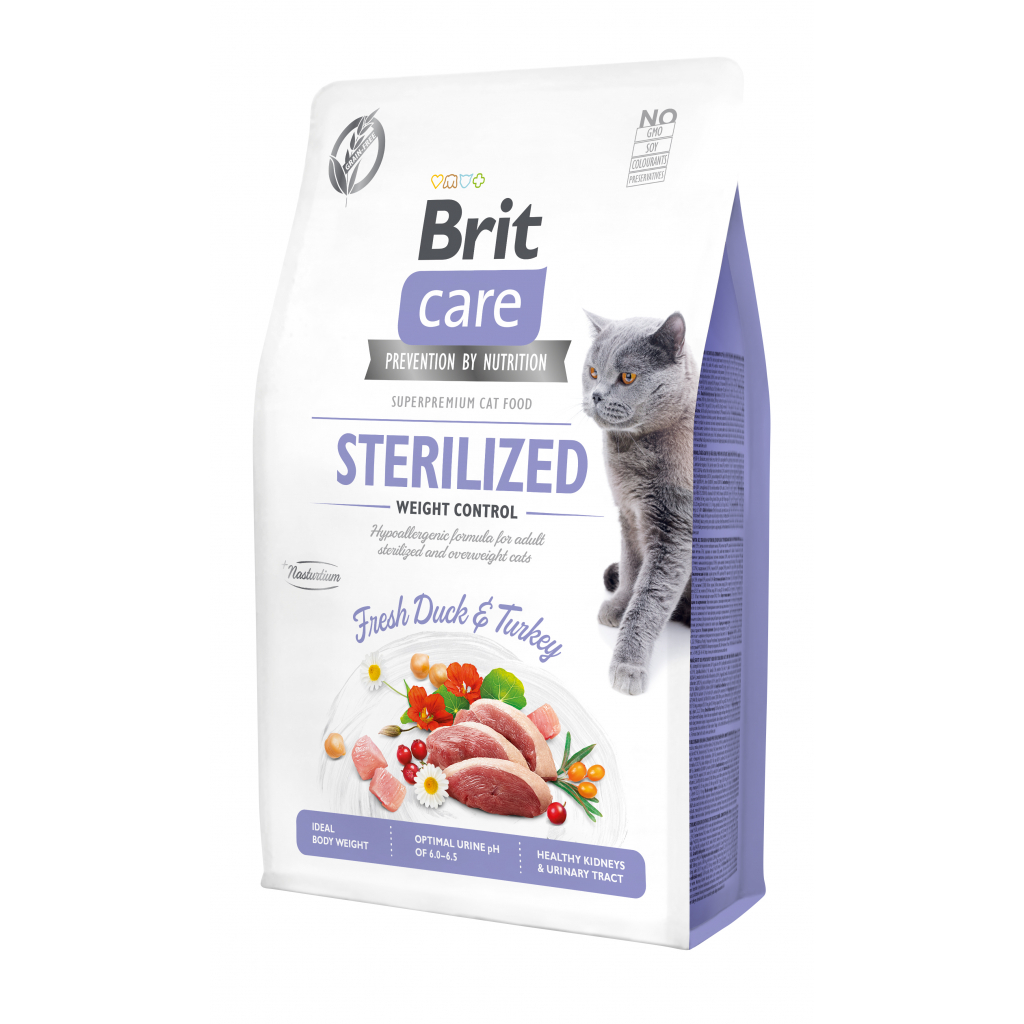 Сухой корм для кошек Brit Care Cat GF Sterilized Weight Control 400 г (8595602540808)