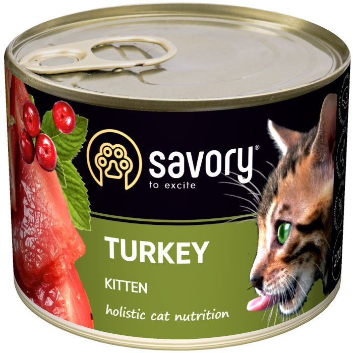 Влажный корм для кошек Savory Cat Can Kitten (индейка) 100 г (4820232630679)