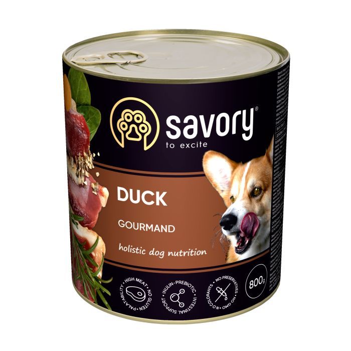 Консервы для собак Savory Dog Gourmand утка 400 г (4820232630471)