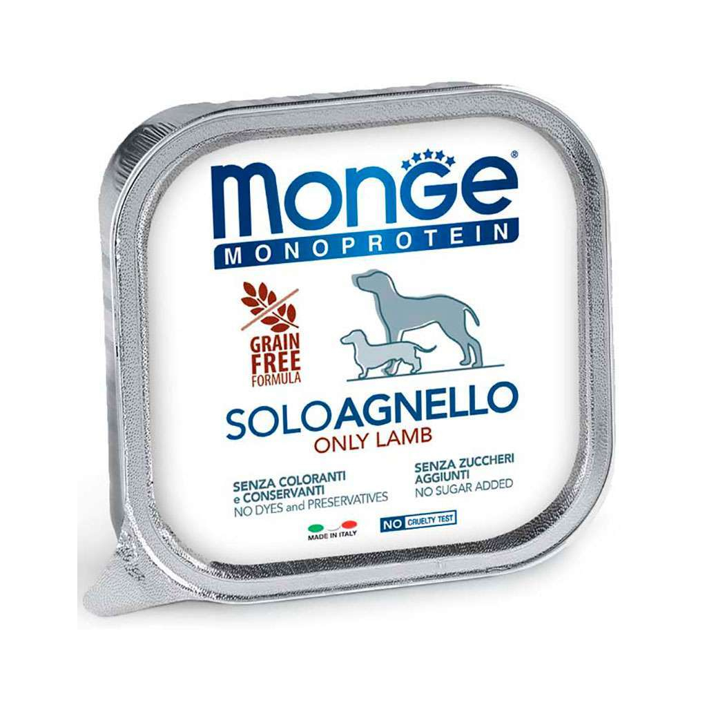 Консервы для собак Monge Dog Solo 100% ягненка 150 г (8009470014151)