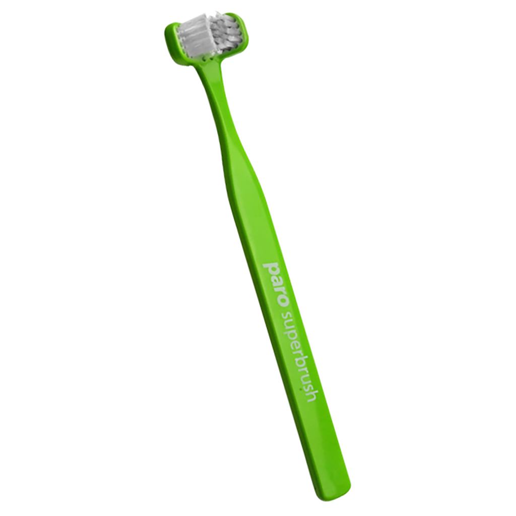 Зубная щетка Paro Swiss Superbrush трехсторонняя салатовая (7610458007242-light-green)