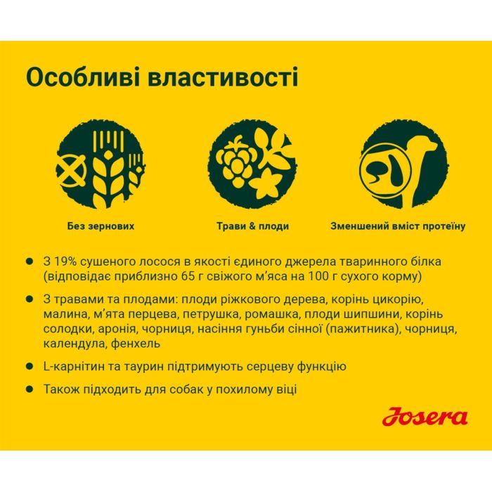 Сухий корм для собак Josera Lachs&Kartoffel 900 г (4032254745310) зображення 3