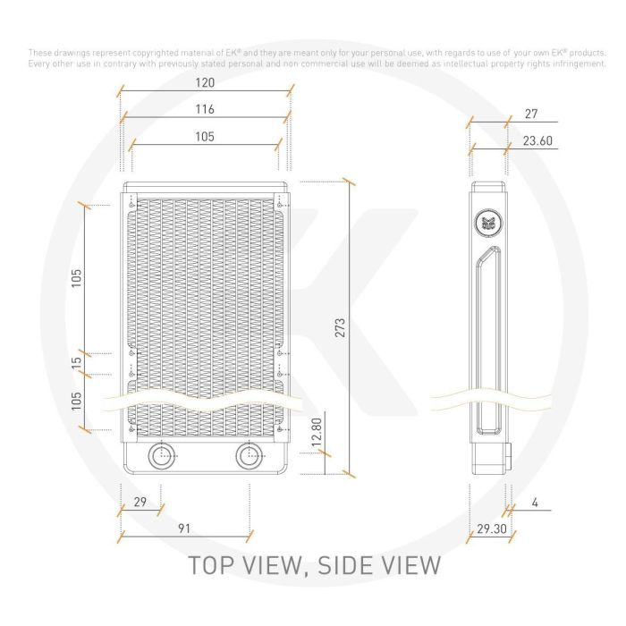 Радиатор охлаждения Ekwb EK-CoolStream SE 240 (Classic) (3831109817322) изображение 3