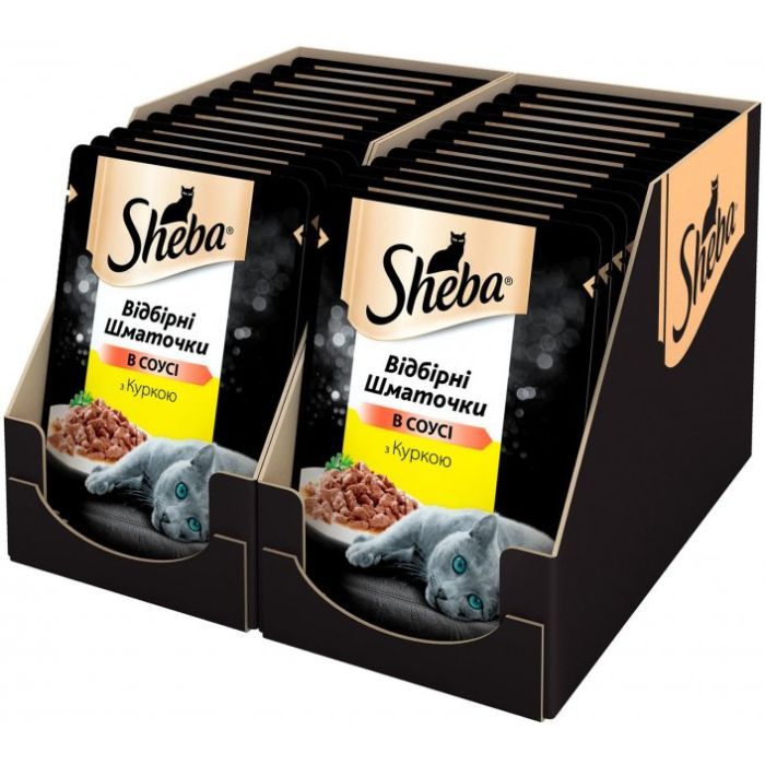 Вологий корм для кішок Sheba cig POU з куркою в соусі 85 г (4770608257170) зображення 3