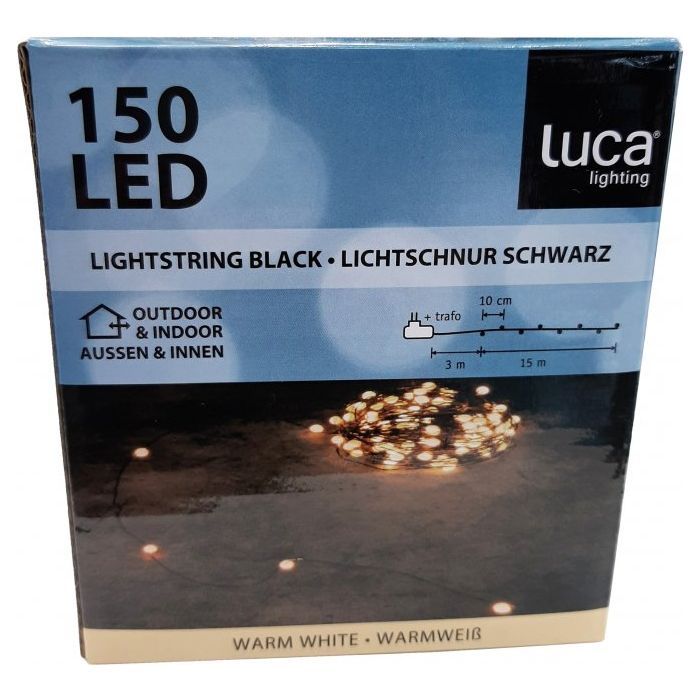 Гирлянда Luca Lighting Струна черная 18 м теплый белый (8718861853162) изображение 4