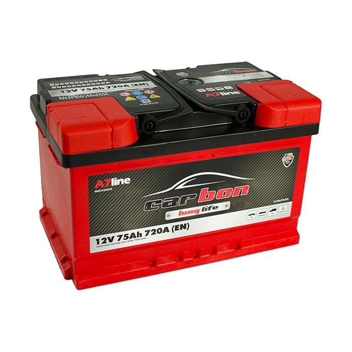 Аккумулятор автомобильный CARBON 75 Ah/12V низький Euro (CRB75-00L) изображение 2