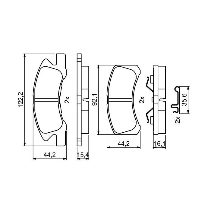Гальмівні колодки Bosch 0986494878