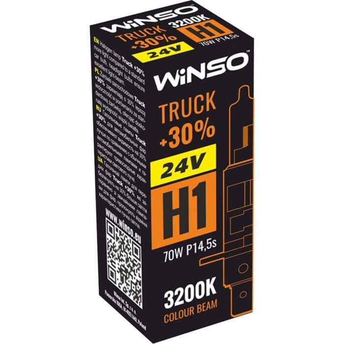 Автолампа WINSO H1 TRUCK +30 70W (724100) изображение 2