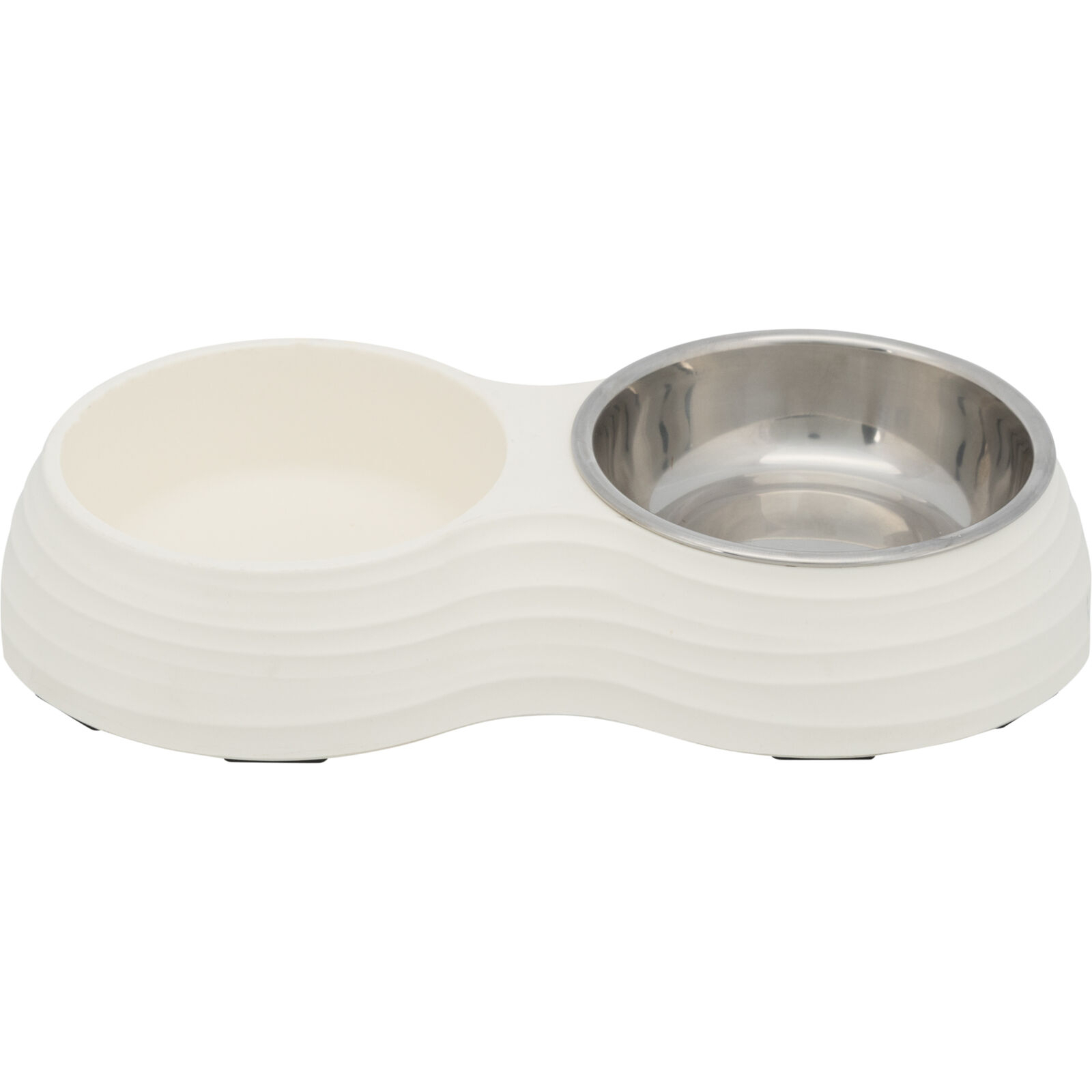 Посуд для собак Trixie Миска подвійна меламінова 2х400 мл/14 см (біла) (4011905251844) зображення 2