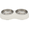 Посуд для собак Trixie Миска подвійна меламінова 2х400 мл/14 см (біла) (4011905251844)