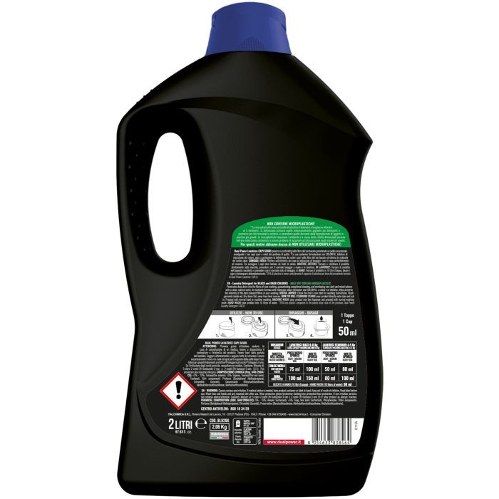 Гель для стирки Dual Power для черных и темных вещей 2 л (8054633838464) изображение 2