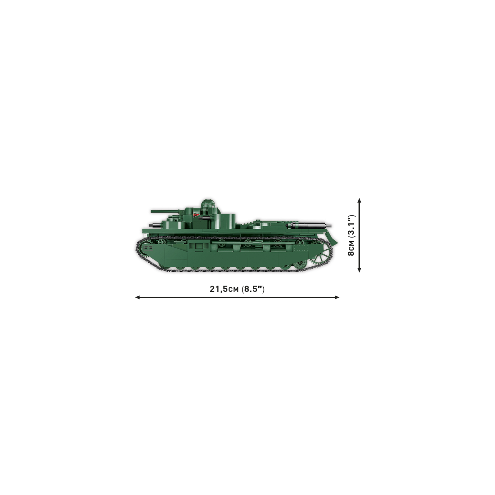 Конструктор Cobi Первая Мировая Война Танк Виккерс A1E1 Независимый, 886 деталей (COBI-2990) изображение 4