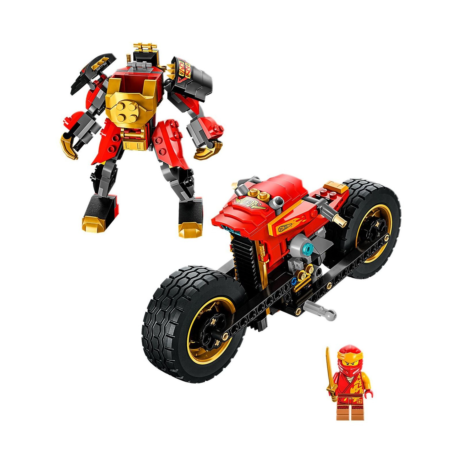 Конструктор LEGO Ninjago Робот-вершник Кая EVO 312 деталей (71783) зображення 3