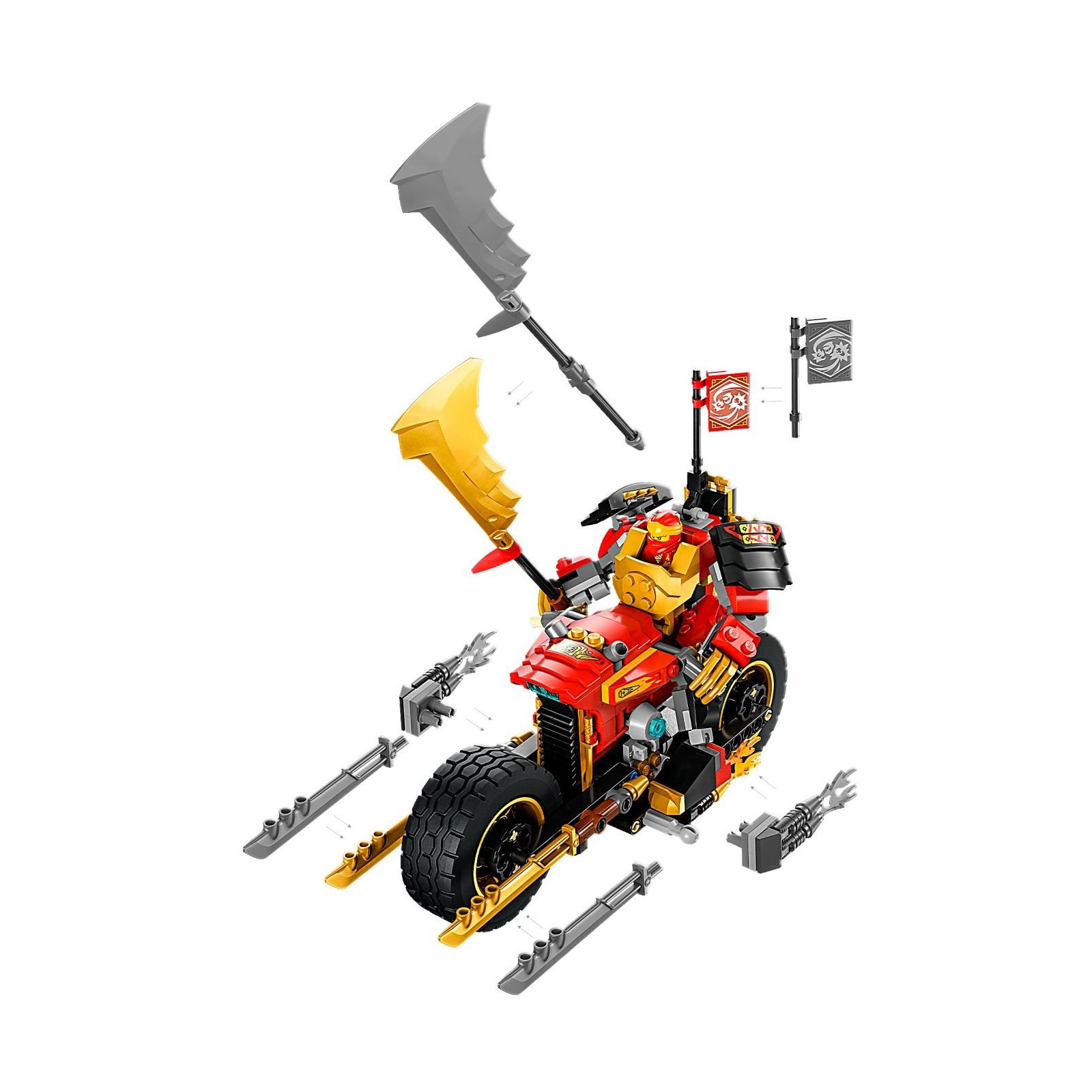Конструктор LEGO Ninjago Робот-вершник Кая EVO 312 деталей (71783) зображення 4