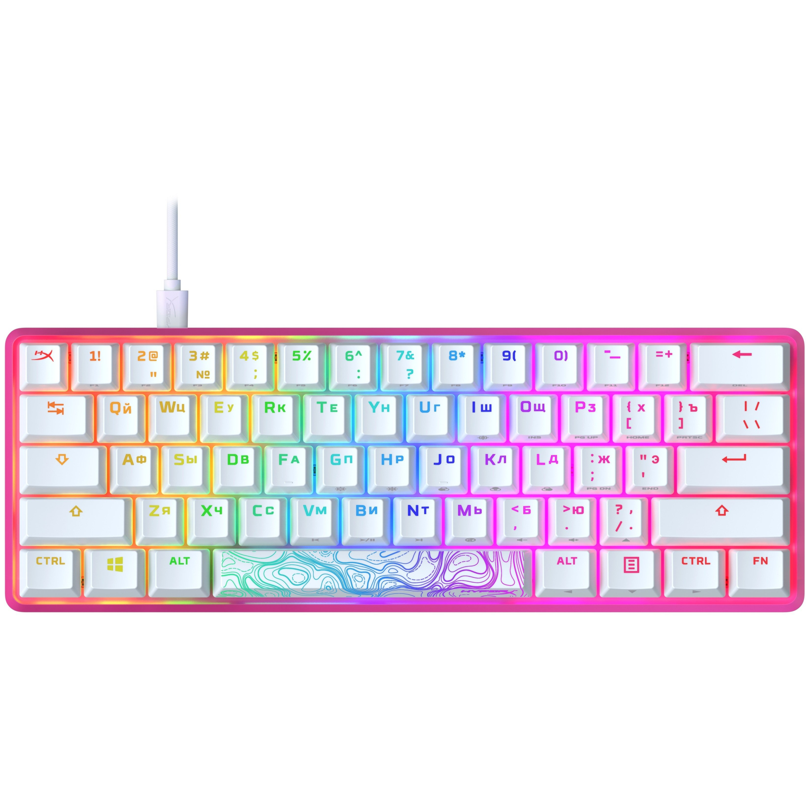 Клавиатура HyperX Alloy Origins 60 Pink (572Y6AA) изображение 6