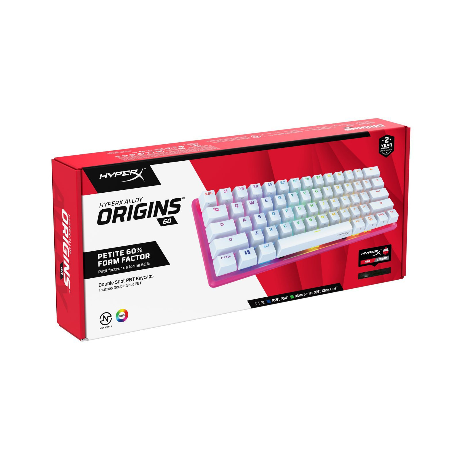 Клавіатура HyperX Alloy Origins 60 Pink (572Y6AA) зображення 8