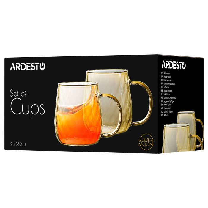 Набор чашек Ardesto Golden Moon 350 мл 2 шт (AR2635GG) изображение 2