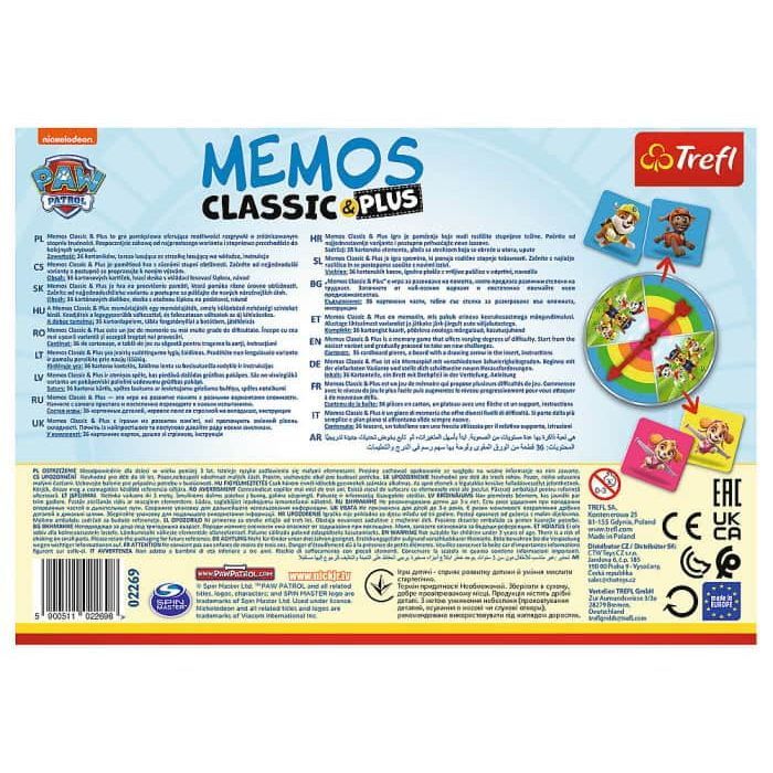 Настільна гра Trefl Мемо Класичні. Цуценячий патруль (Memos Classic&plus. Paw Patrol) (02269) зображення 5