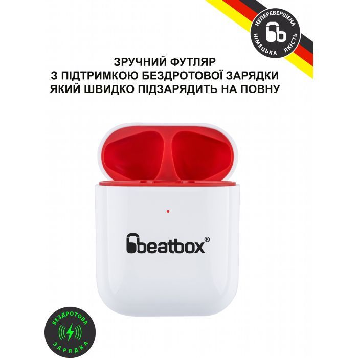 Наушники BeatBox PODS AIR 2 Wireless Сharging Black-Red (bbpair2wcbr) изображение 4