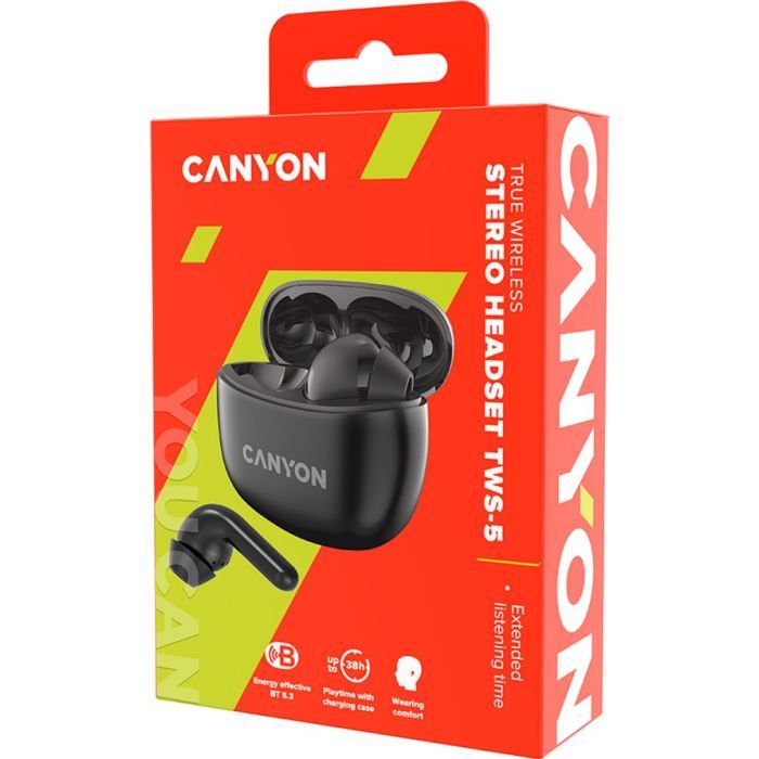 Наушники Canyon TWS-5 Black (CNS-TWS5B) изображение 5