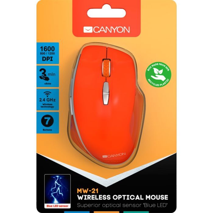 Мышка Canyon MW-21 Wireless Blue LED Blue (CNS-CMSW21BL) изображение 6