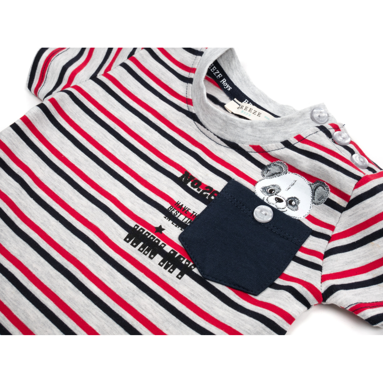 Набор детской одежды Breeze в полосочку (14288-74B-red) изображение 7