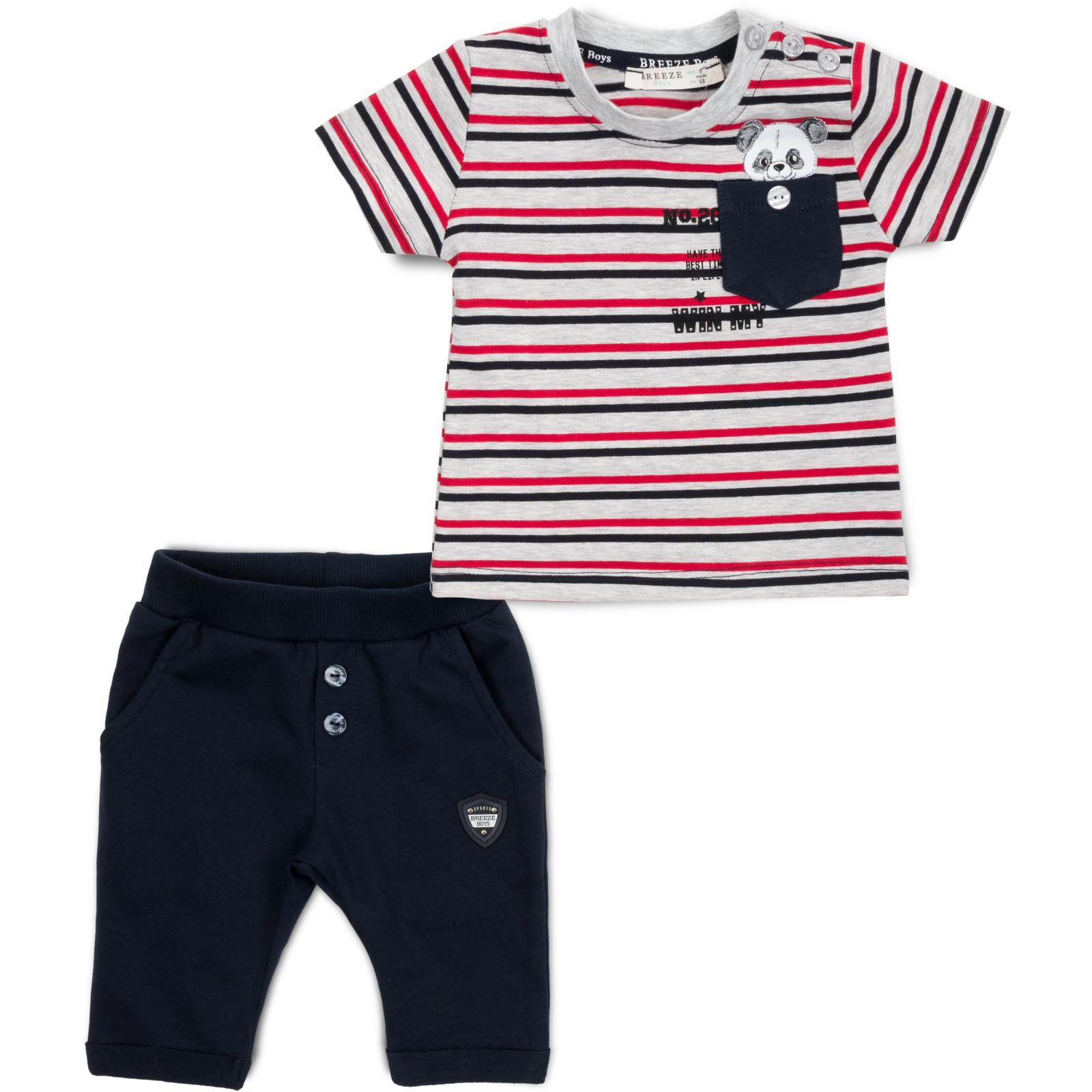 Набір дитячого одягу Breeze в полосочку (14288-86B-red)