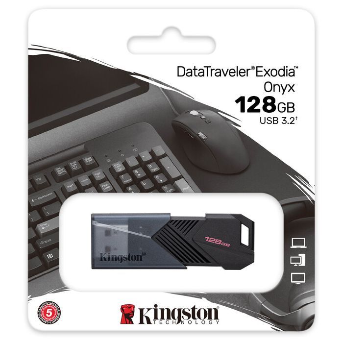 USB флеш накопитель Kingston USB3.2 128GB Kingston DataTraveler Exodia Onyx (DTXON/128GB) изображение 11